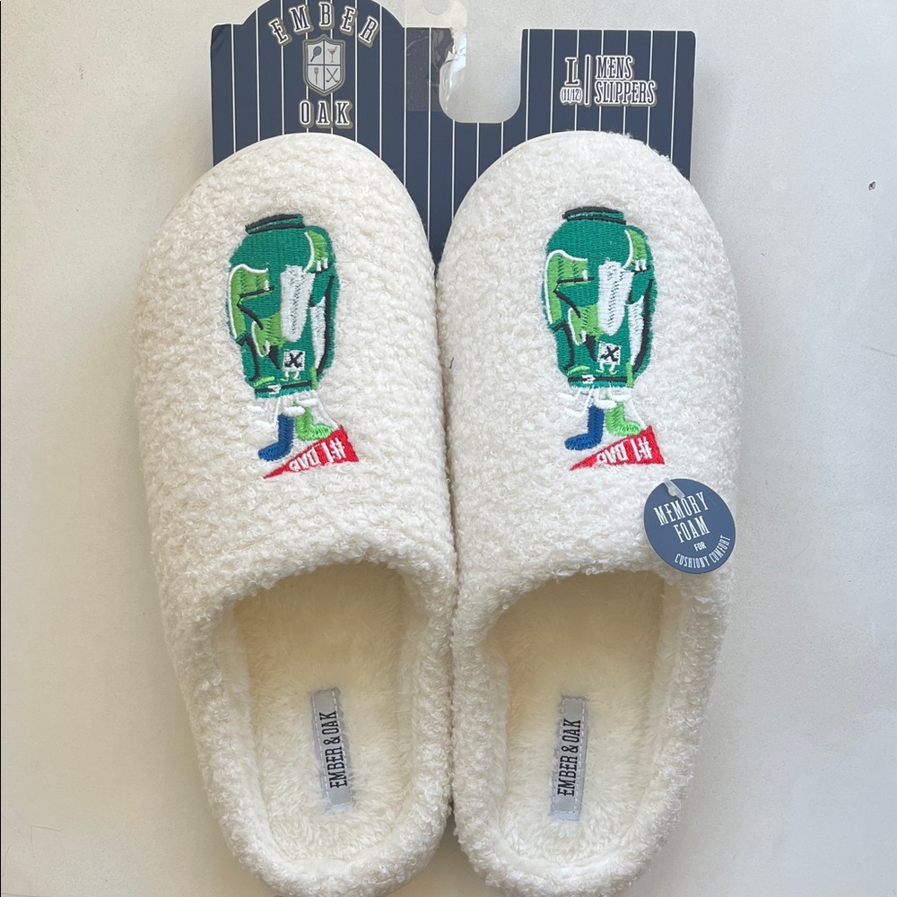 White Men's Golf Slippers
